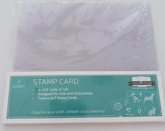 Stamp N Storage - 6 x 7 Stamp Card - 12 Pack - NEW