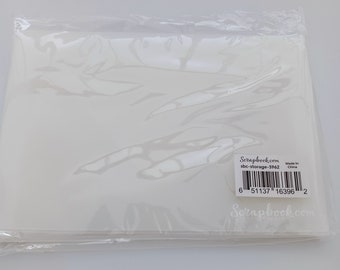 Scrapbook.com - Storage Envelopes - Plastic - 6 x 8.75 - Medium - 5 Pack - NEW