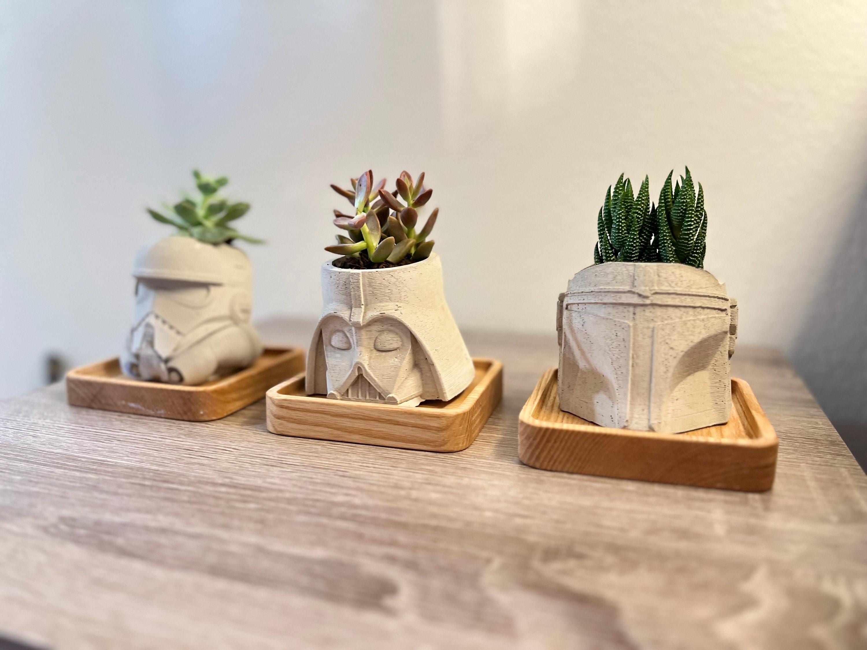 Set of 3 Mini Concrete Planters For Succulent,  Succulent Planters, Unique Planter, Housewarming Gift