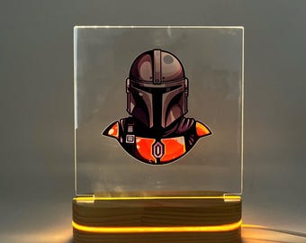 Mando LED Lamp, Night Lamp, Starwar Gift