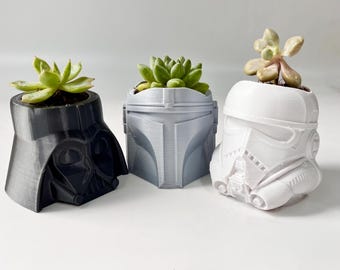 Set Of 3 3D Printed Succulent Planters, Unique Planter, Pen Holders