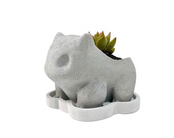 Bulba Concrete Succulent Planter With Tray| Office Decor| Home Decor|