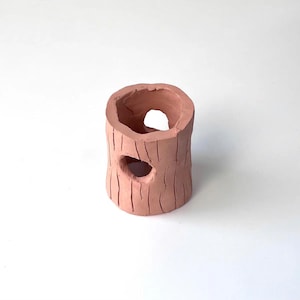 Tree Stump Shrimp Dome Decor | Shrimp Home Hide Out | Aquarium Dome | Shelter For Shrimps To Hide | Safe Unglazed Clay For Aquarium