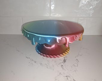 Grillige Rainbow Melt-taartvorm – 3D-geprinte levendige display voor feesten en decoraties
