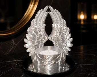 Elegant Angel Wing Jewelry Holder/Candle Holder– Whimsical Home Decor
