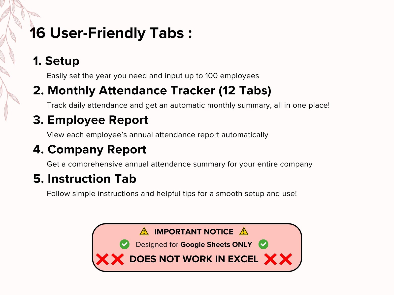 Employee Attendance Tracker Google Sheets Template, Absence Management ...