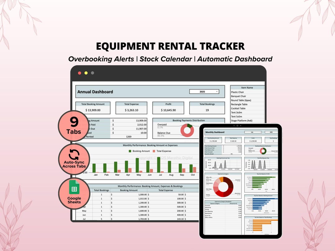 Equipment Rental Spreadsheet, Event Equipment Rental Services Google ...