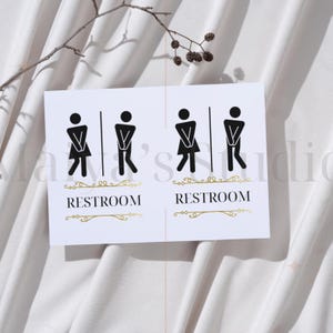 Afdrukbaar toiletbord voor evenementen/feesten/bruiloft