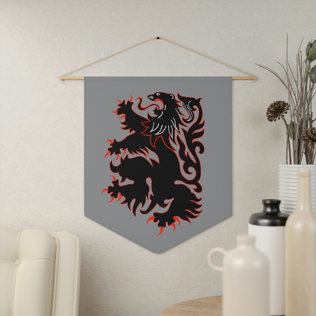 Medieval Black Cat Heraldry Pennant Coat of Arms Flag Etsy