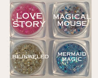 HAIR and BODY Glitter Gel - Unicorn Hair Gift for Kids  - Make Up - Glitter - Hair Color - Sparkles - Shimmer  - Fairy Tale - Magical Mouse