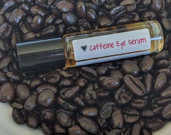 Caffeine EYE SERUM - Depuff, Brighten and Hydrate - with Caffeine Extract and White Tea Botanicals - Self Care Routine - Gift for Her - 7ml.