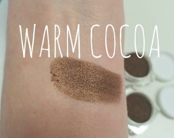 WARM COCOA Mineral Make up Eye 5ml. Sifter Jar -Eye Shadow, Gift for her Medium Gingerbread Brown Shimmer Mica