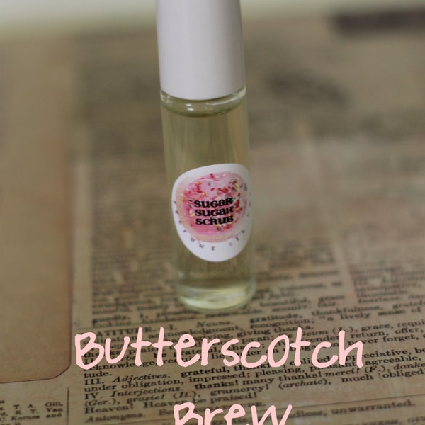 BUTTERED BEER PERFUME Oil Roll On - Sweet Butterscotch Candy Scent- 7ml Glass Roll On Bottle,  Paraban and Phthalate Free, Vegan Perfume