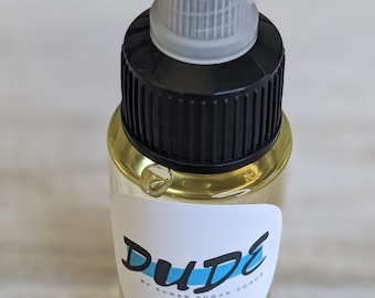 DUDE BEARD Oil - Vegan - 1 oz. - Choose Your Scent - Sunflower Oil - Jojoba Oil - Self Care - Skin Care - Facial hair oil - For Men