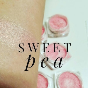 SWEET PEA Mineral Make up Eye Shimmer - 5ml. Sifter Jar - Vegan Friendly,  light Pinkish Cream Frost Shimmer