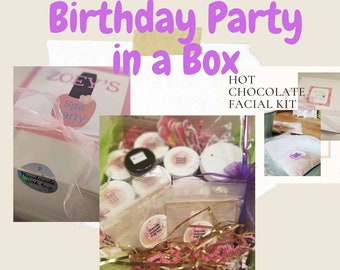 Custom - BIRTHDAY PARTY in a box  Spa Gift | Bath and Body | Gift for Her| Sampler Box | Gift for kids | self care | Unboxing | Birthday