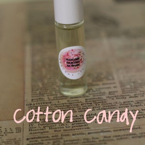 COTTON CANDY PERFUME Oil Roll On - You Choose Scent- 7ml Glass Roll On Bottle,  Paraban and Phthalate Free, Vegan Perfume Oils