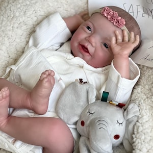 Reborn Baby Doll: 19in Newborn Girl, Soft Cloth Body, Weighted