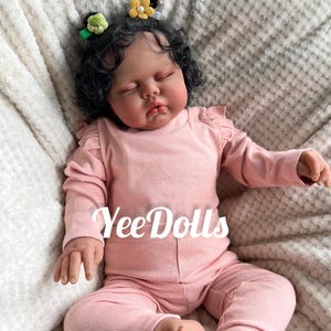 60CM Black Skin Reborn Baby Doll: Lifelike African American Toddler