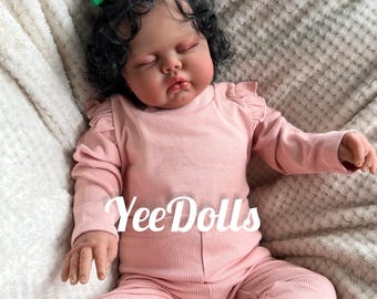 60 CM zwarte huid reborn babypop: levensechte Afro-Amerikaanse peuter