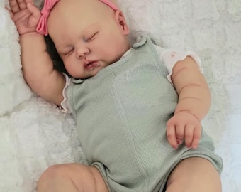 24Inch Reborn Dolls, Pickle Sleeping Reborn Toddler Girl Doll, Soft Cloth Body Handmade Reborn Baby Dolls
