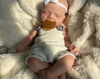 Full Body Silicone Doll, 18", 7 lbs. Reborn Baby Boy Squishy all over