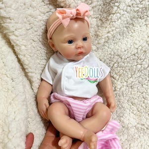 12inches Mini Reborn Silicone Doll, 2.5Lbs Silicone Full Body Reborn Girl Doll for Christmas Gift