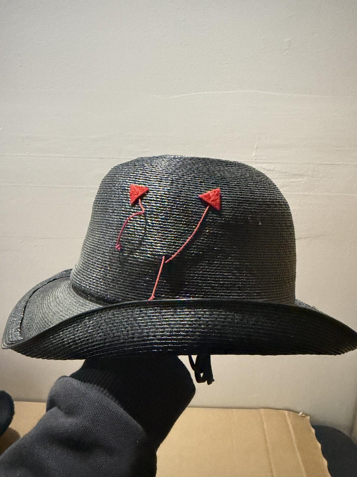VINTAGE Macy\'s Black Woven Hat 1960s Vintage Macy main image 4