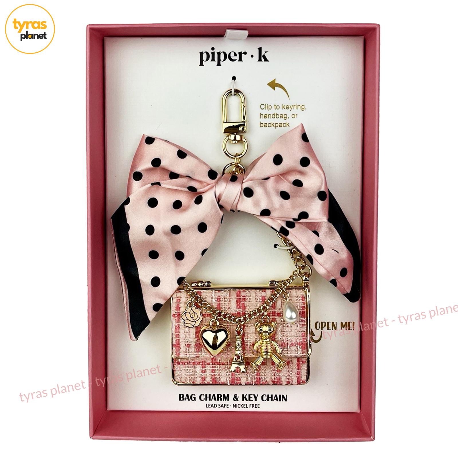 Piper K Bag Charm Key Chain | TikTok Piper K Pink viral  Bow Coquette Key Chain and Bag Charm display picture 1