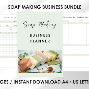 Soap Business Planner, Soap Making Business, Soap Recipe Sheet, Soap Testing Template, Soap Costing, Soap Order Form, Small Business Planner