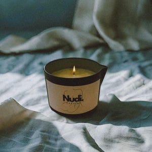 Massage Oil Candle for Couples| Warm Sensial Body Oil, 100% Natural, With Aphrodisiac Essential Oils, Romantic Date Night Gift, Vegan