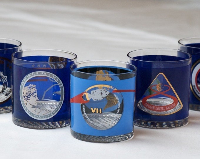 Very RARE Set of NASA Apollo Mission Glasses - Etsy