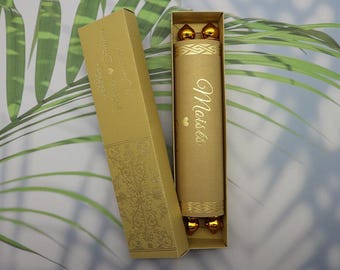 Luxury Scroll Wedding Invitation Box, Royal Invitation Suite, Gold Foil Invitation Box, Elegant Quinceañera Invitation, Event Invitation