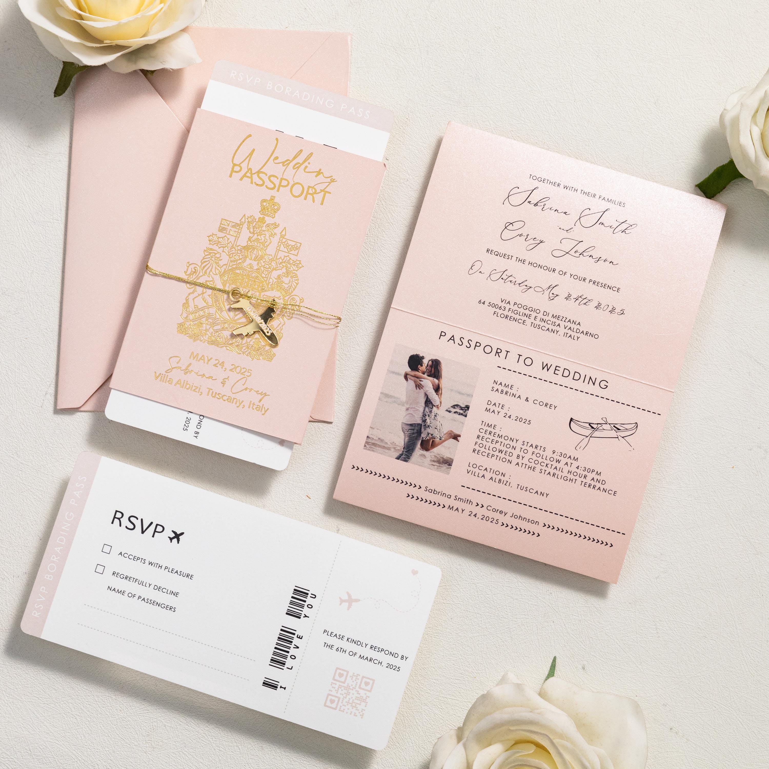 Passport Style Invitation