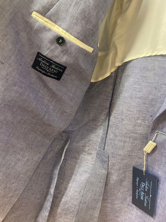 Men's Unlined Jacket in Linen (63) and Cotton (37) With Two