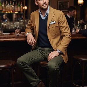 Neue Vintage-Überjacke mit Etikett, aus den 1990er Jahren, aus doppelter Baumwolle, mit Seitentaschen und aufgesetzten Taschen mit Klappe.