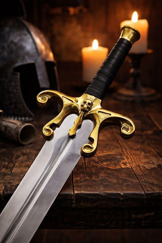 Handmade He-Man Sword Replica 1987 Movie Carbon Steel Blade Cosplay Sword