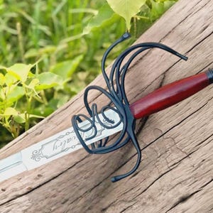 Handmade Carbon Steel Medieval Rapier Sword, Leather Wrapped Handle