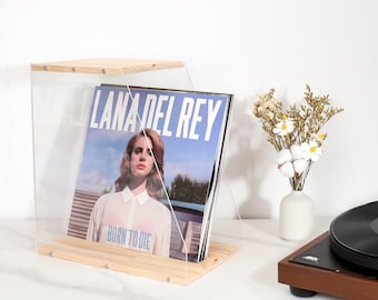 Estantería de almacenamiento de CD de acrílico personalizada para el Día de la Madre, estante de CD personalizado para amantes de la música, texto y diseños grabados, regalo de cumpleaños perfecto