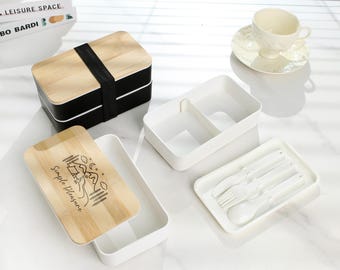 Custom Lunch Box | Lunch Box with Name | Bento Box for Adults | Sustainable Lunch Container | Dad Gift | Birthday Gift | Work Lunch Box
