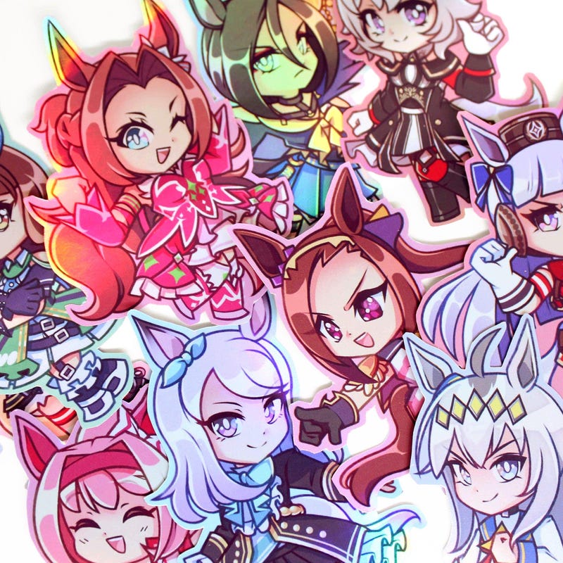 Uma Sticker Set Uma Musume Chibi - Etsy