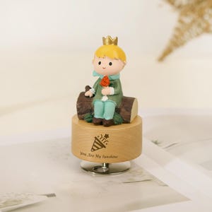 Caja de música personalizada de El Principito, regalo de cumpleaños, caja de música de madera grabada, regalo de cumpleaños, regalo de baby shower, regalos para esposa, ella, él y sus hijos