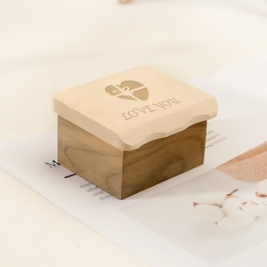 Birthday Gift Custom Cake Wooden Music Box-Unique Keepsake Personalized Walnut Maple Music Box,Birthday Anniversary for Couple,Her and Him