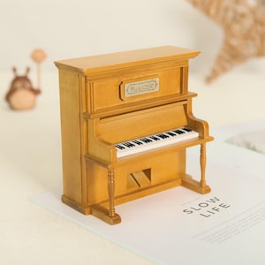 Caja de música de piano personalizada de madera vintage, regalo de cumpleaños, regalos de aniversario personalizados para ella, regalos de cumpleaños, regalo para mamá, decoración del hogar
