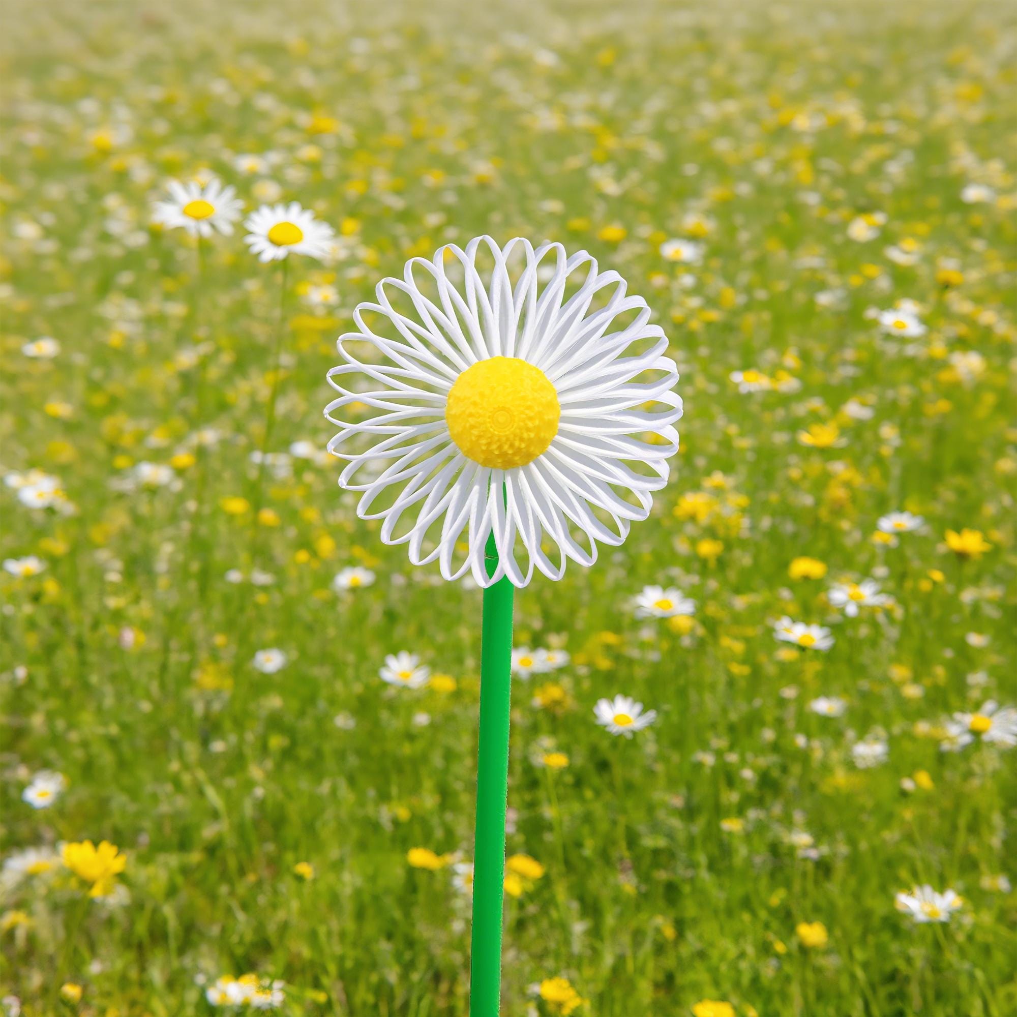 Daisy Windmill 3D Print STL File | STL File | Flower-shaped
