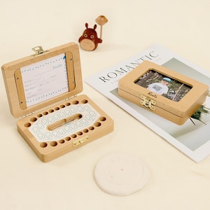Caja de madera personalizada para guardar dientes, regalo para el Día del Padre, con nombre grabado, ideal para guardar dientes, regalo de cumpleaños, regalo del Hada de los Dientes, regalo único para niños.