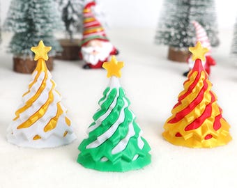 3D Printed Christmas Tree Fidget Toy STL File, 3D Spiral Desk Toy, 3D Christmas Decoration File, Decompression Toy Digital File