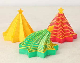 3D Printed Retractable Christmas Tree STL,Fidget Christmas Toy, Stress Relief, Sensory Toy Adults,Unique Christmas gift,Office Gift