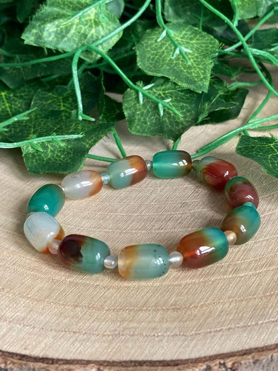 Luxury Peacock Agate Bracelet