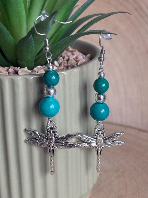 Orecchini A Libellula In Argento 925 Con Turchese | Gioielli Donna VENACOLY | Regalo Significativo